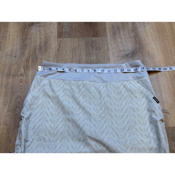 Patagonia Lined Skort With Dotted Wave Pattern In Cream & White M - Picture 5 of 8